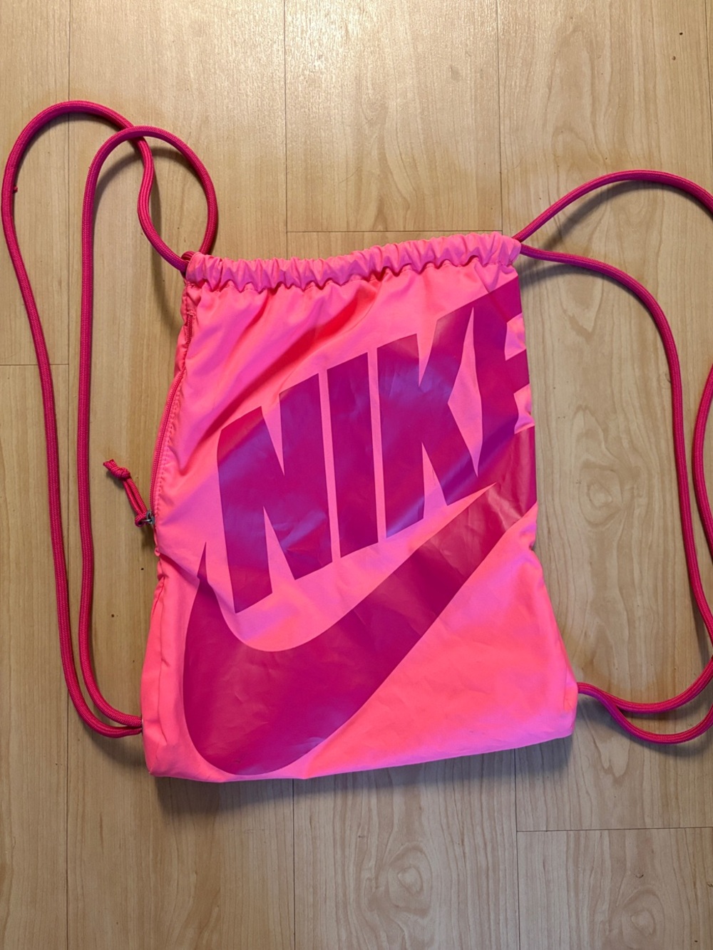 Nike Pink and Magenta Drawstring Backpack